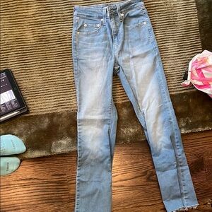 Levi's Blue Skinny Jeans with Natural Wear